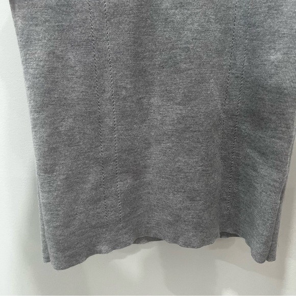 Athleta River Rib Sweater Tank Dress Merino Wool Blend Women’s S Tall Gray - Picture 7 of 13